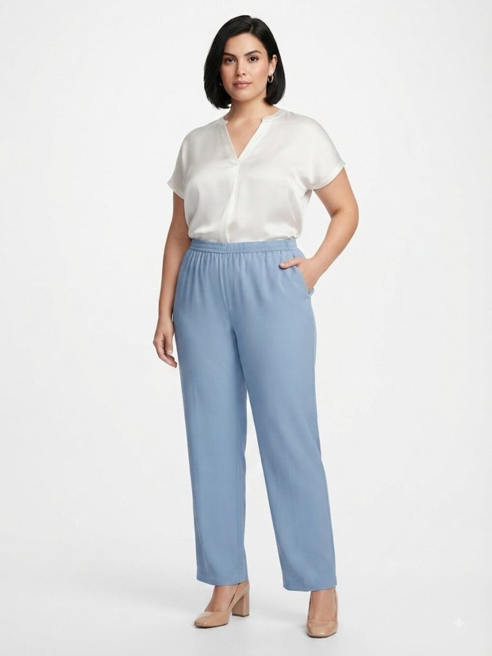 Alfred Dunner Light Blue Trousers Business Casual Office Plus Size 3X